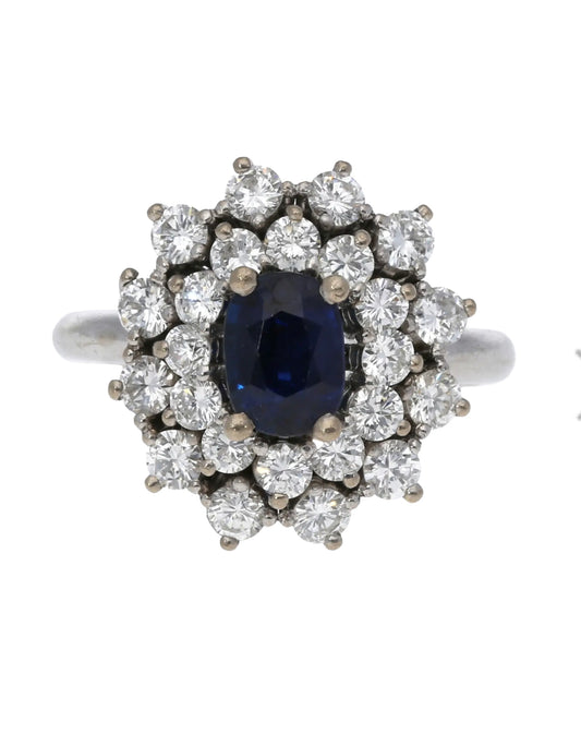 Saphir-Brillant Ring